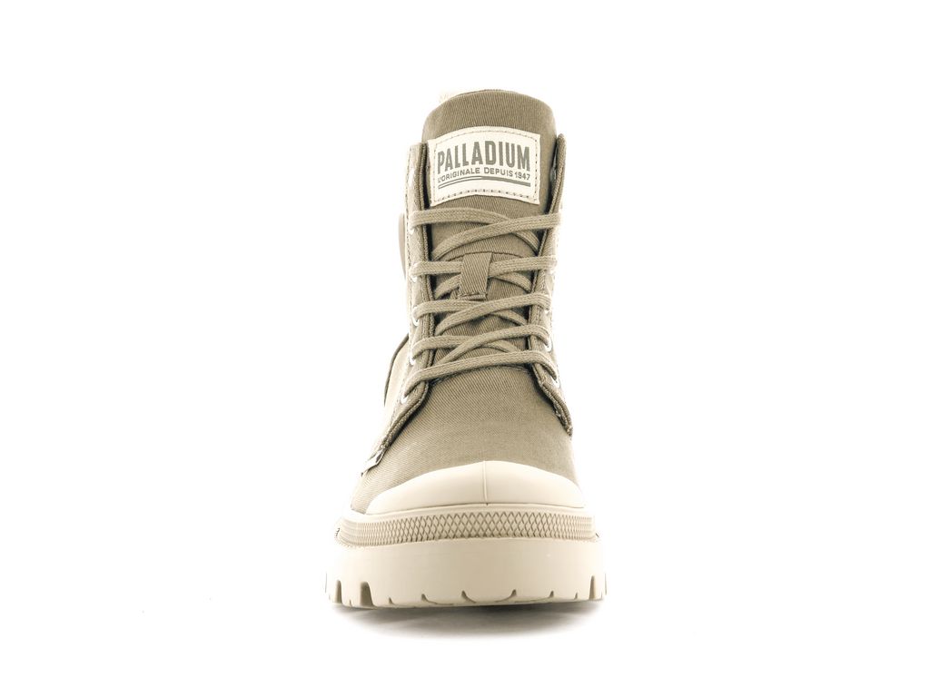 Palladium Pallabase Twill Bot Kadın Butternut | 03487XOQB
