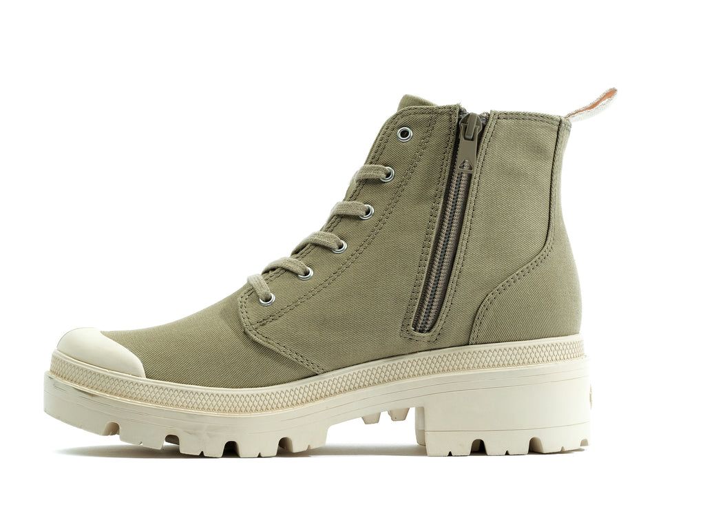 Palladium Pallabase Twill Bot Kadın Dune | 97428GUQF