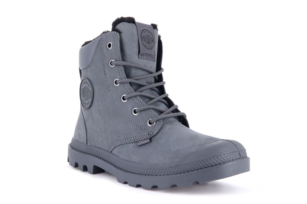Palladium Pampa Sport Cuff Wps Bot Çocuk Koyu Gri | 76498QYMA