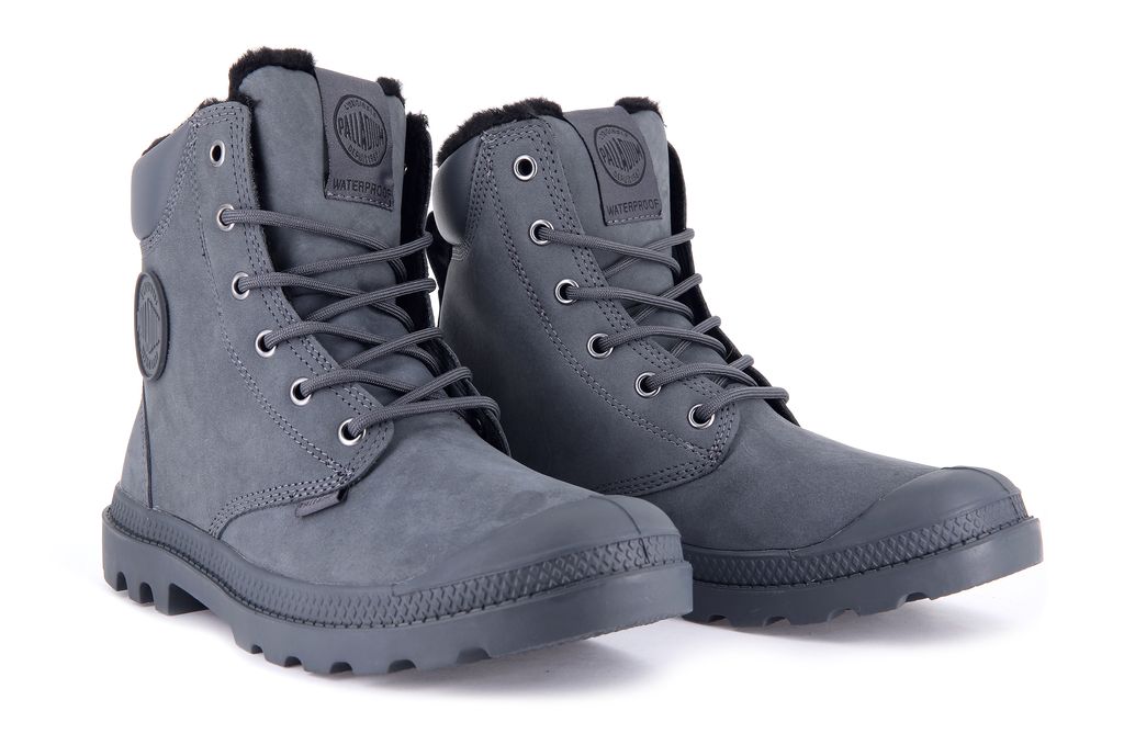 Palladium Pampa Sport Cuff Wps Bot Çocuk Koyu Gri | 76498QYMA
