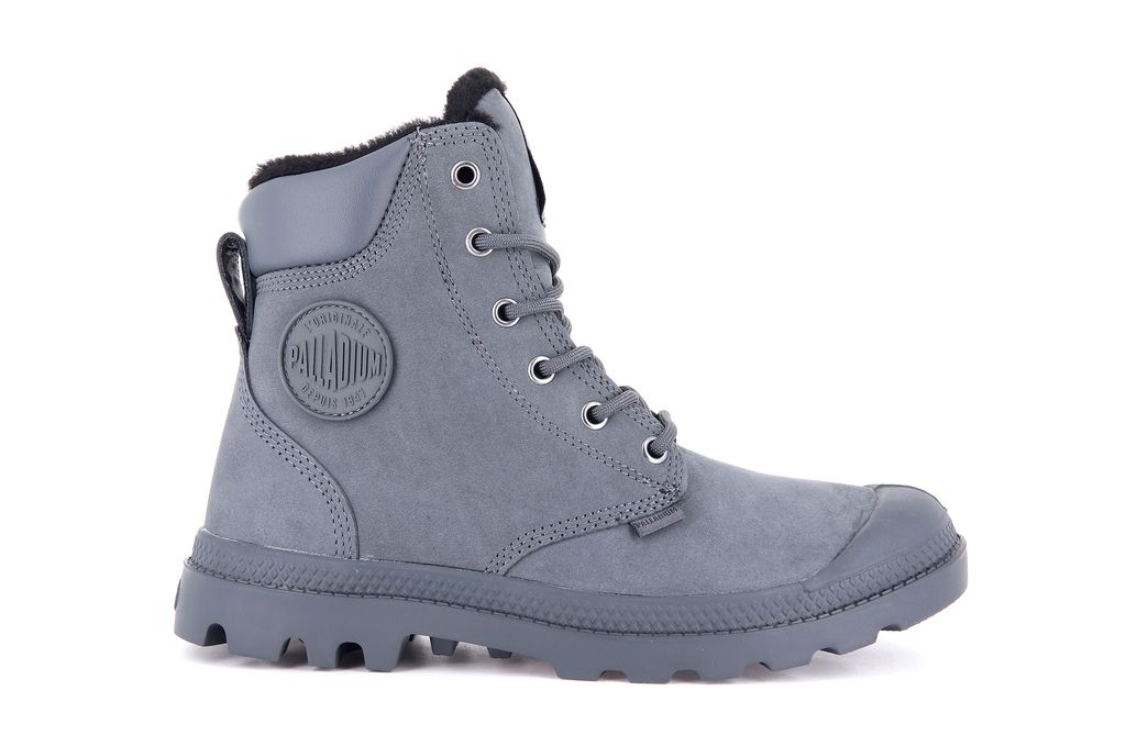 Palladium Pampa Sport Cuff Wps Bot Çocuk Koyu Gri | 76498QYMA